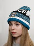 Шапка 47 BRAND арт. H-QTOSS25ACE-BK Anaheim Ducks NHL (бирюзовый / белый / черный)